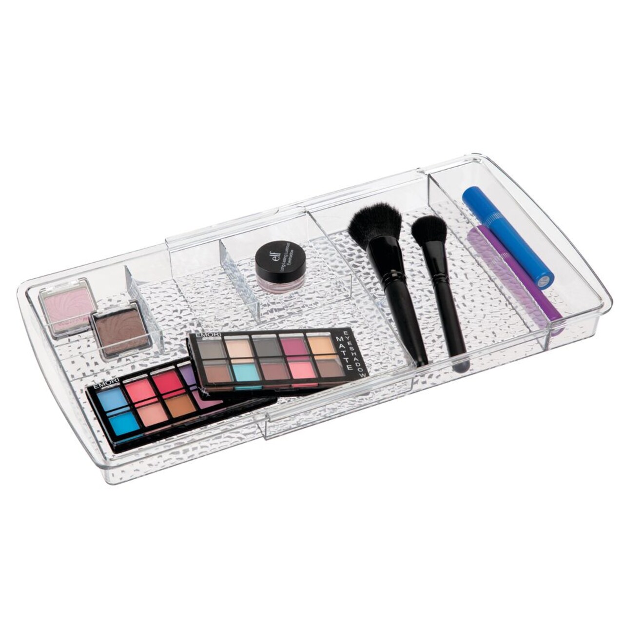 mDesign Expandable Makeup Organizer Tray for Bathroom Drawers